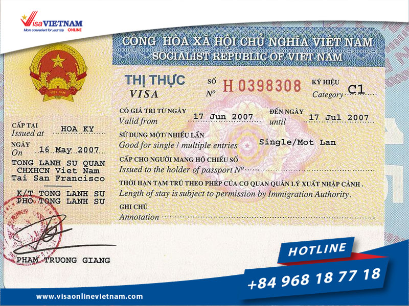 Service fees of Vietnam visa from Thailand