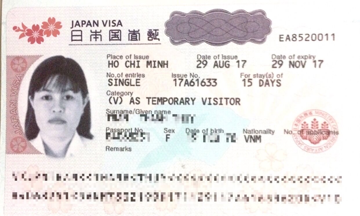 thủ tục trình xin visa du lịch Nhật Bản